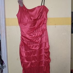 Coral semi-formal dress